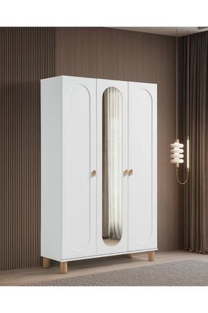 PEMA HOME Masal %100 Mdf Membran 3 Kapaklı Dolap Gardırop