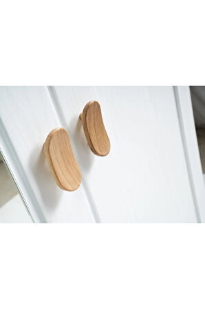 PEMA HOME Masal %100 Mdf Membran 3 Kapaklı Dolap Gardırop