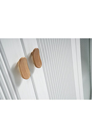 PEMA HOME Peri %100 Mdf Membran 3 Kapaklı Dolap Gardırop