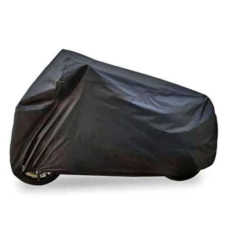 Motosiklet Branda Siyah Dört Mevsim Kullanılabilir Altı lastikli Koruma Örtüsü