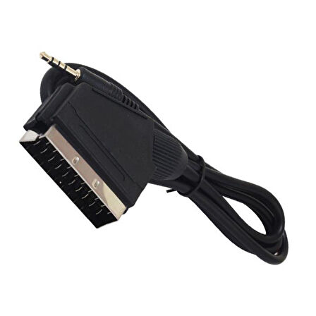  3.5 Mm Stereo Erkek/scart Kablo 1.2 Metre Scart To 3.5mm Uzun Jack Uydu Alicisi Av Kablo
