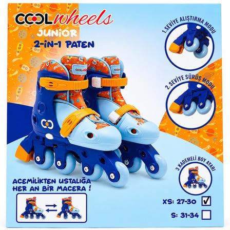 Arlina Home Kids Paten Mavi Ayarlanabilir 27-30 Numara