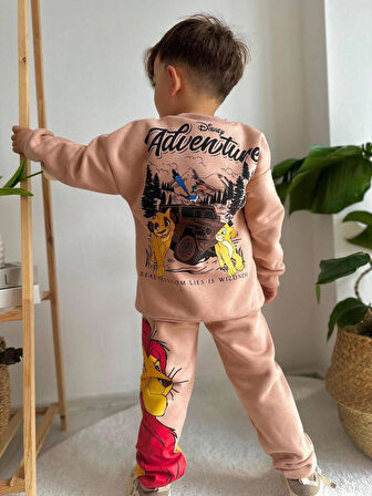  ERKEK ÇOCUK PAMUKLU 2'Lİ ALT ÜST TAKIM EŞOFMAN TAKIMI