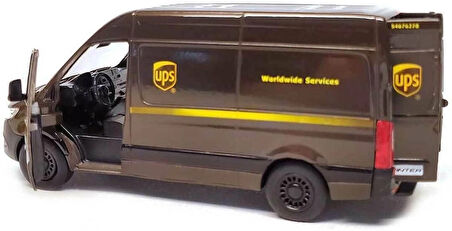 KiNSMART Mercedes-Benz Sprinter UPS Sürümü Teslimat Van 1:48 Ölçekli