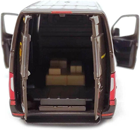 KiNSMART Mercedes-Benz Sprinter UPS Sürümü Teslimat Van 1:48 Ölçekli