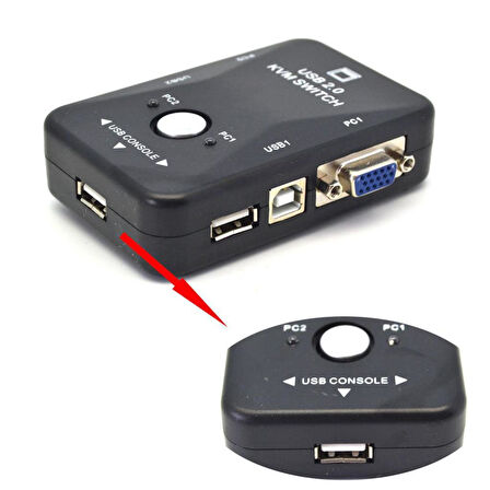 4509 2 Port USB to KVM Switch Çoklu Pc Kasa Çoklayıcı