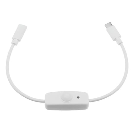 6071 Type C Power Switch Kablo Açma Kapama Düğmeli Dişi Erkek Güç Ara Uzatma Kablosu 30cm