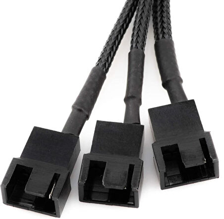4597 Sata Power To Fan Çevirici 3 Port Y Pin PWM Çoklayıcı Splitter Fan Kablosu
