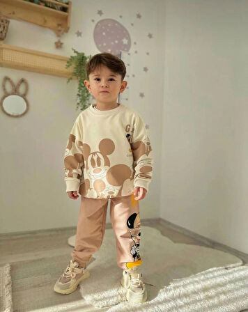 ERKEK ÇOCUK PAMUKLU 2'Lİ ALT ÜST TAKIM EŞOFMAN TAKIMI