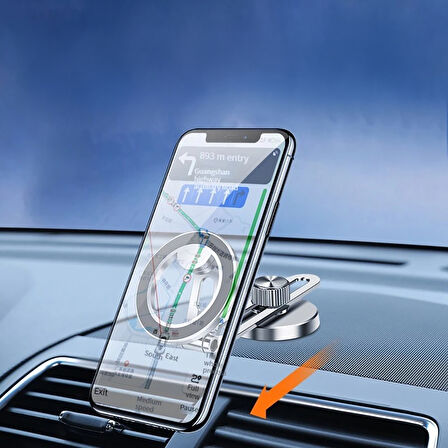 Lopard Magsafe Oynar Başlıklı Düz Zemin Araç Telefon Tutucu Çinko Alaşım Yüksek Kalite