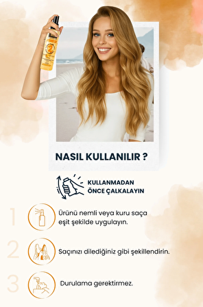  Argan & Keratin İçerikli Çift Fazlı Saç Bakım Fön Suyu 250 ml- Yeniden Yapılanma