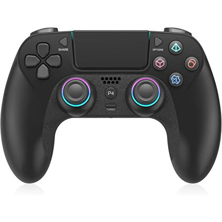 Ozmik PS4 için kablosuz kol PS4/Pro/Slim/PC ile uyumlu çift titreşimli/dokunmatik panel Android-İos 