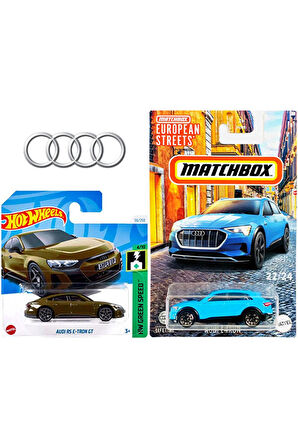 2 Araç Audi Set - Hot Wheels e-tron Gt & Matchbox  e-tron (1/64)