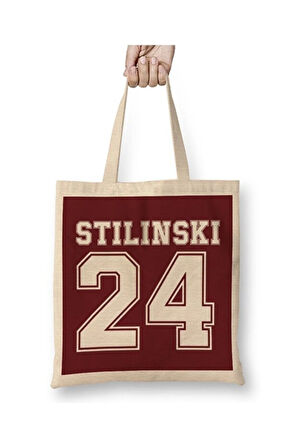 Stıles Stılınskı 24 Teen Wolf Serıes Teen Wolf Lover Bez Çanta Uzun Saplı Alışveriş Çantas