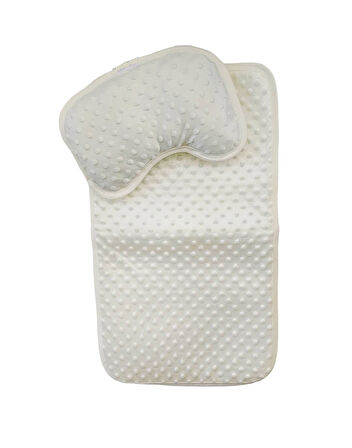 Alt Değiştirme Minder Seti, Nohut Kabartmalı Beyaz Alt Açma