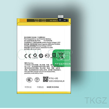 Tkgz - OPPO A92 - BLP-781 - Batarya Pil Orijinal Sıfır