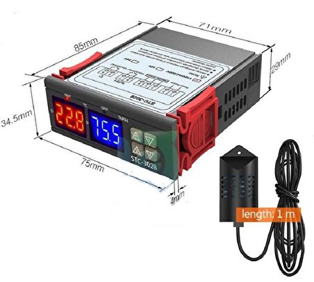 STC-3028 220v Isı ve Nem Kontrolörü