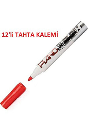 Piano 12'li Tahta Kalemi Kırmızı