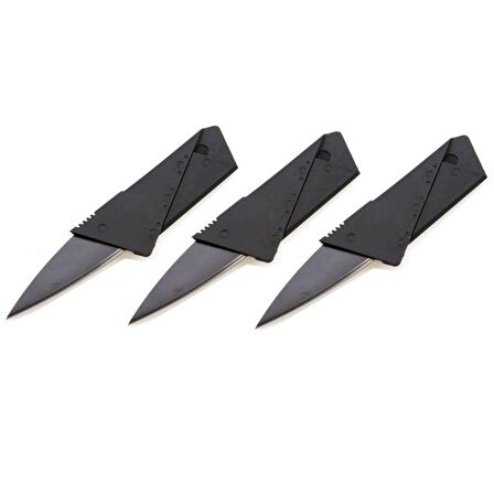 3 Adet Kredi Kartı Şeklinde Çakı Kart Şeklinde Bıçak Cardsharp Kart Çakı