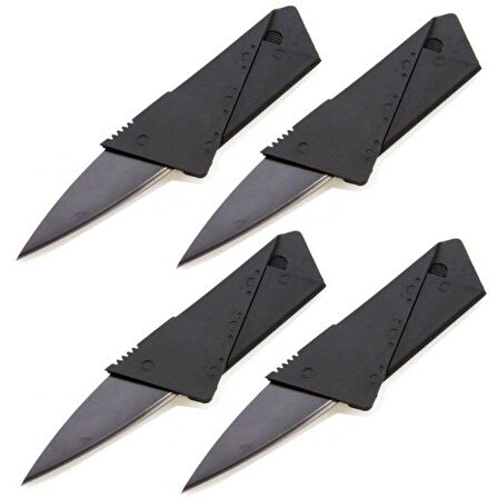 4 Adet Kredi Kartı Şeklinde Çakı Kart Şeklinde Bıçak Cardsharp Kart Çakı