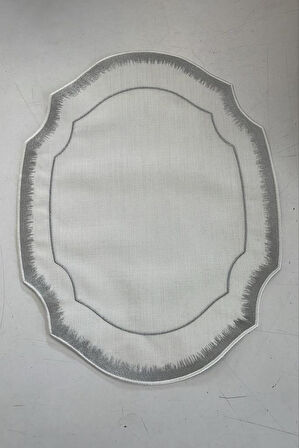 ROYKING AVANGARDE DİKDÖRTGEN GÜMÜŞ 6 LI KUMAŞ SUPLA