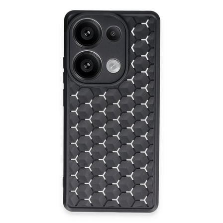 Xiaomi Redmi Note 13 Pro 5G Kılıf Petek Silikon Kapak - Siyah