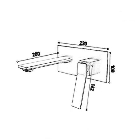 FJ-A3001 Krom Ankastre Lavabo Bataryası FJ-A3001