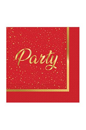 PARTY KIRMIZI PEÇETE 20'Lİ