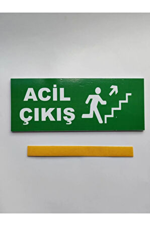 Acil Çıkış Tabelası Merdiven Sağ Yukari