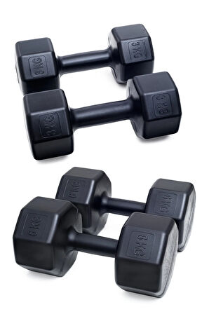 18 Kg Dambıl Set 6Kg X2 3Kg X2 SAYAÇLI AYARLANABİLİR EL YAYI + SAYAÇLI ATLAMA İPİ