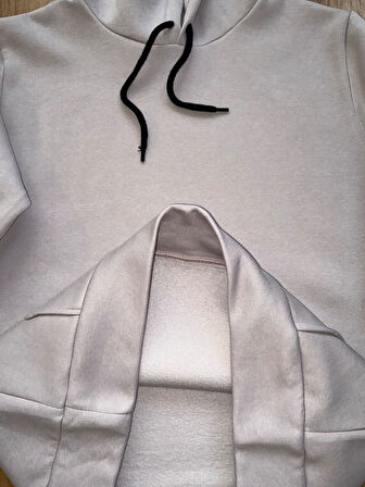 Kapüşonlu 3 İplik Sweatshirt