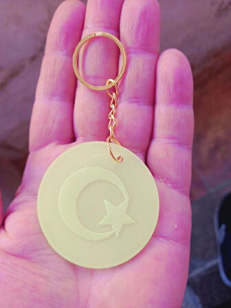 Karanlıkta Parlayan Fosforlu Zincirli Kolye Küpe Anahtarlık Seti 3'lü Set