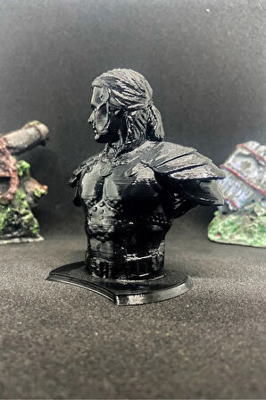 Witcher Gerald Of Rivia Büst 10cm - Siyah