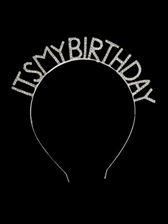 Doğum Günü It's My Birthday Metal Kristal Taşlı Taç 