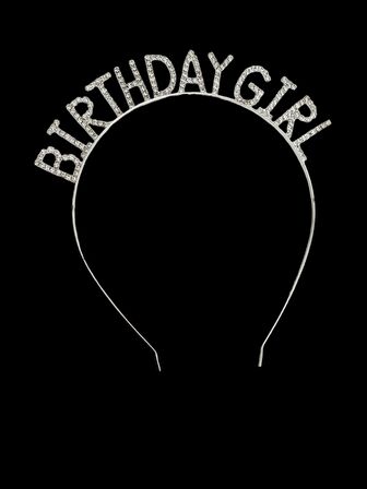 Doğum Günü Kızı Birthday Girl Metal Kristal Taşlı Taç 