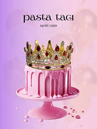 Pasta Tacı Doğum Günü Tacı Kraliçe Tacı Brithday Tacı Kına Düğün Tacı Kral Gold Gümüş Kaplama 13cm