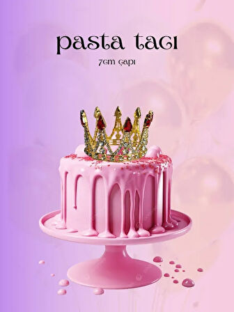 Pasta Tacı Doğum Günü Tacı Kraliçe Kral Tacı Brithday Tacı Kına Düğün Tacı Üçgen Gold Kırmızı Gümüş Kaplama 7cm