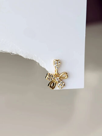 Sallantılı Fiyonk Kurdela Model Kıkırdak Piercing Tragus Helix Altın Gold Renk Küpe