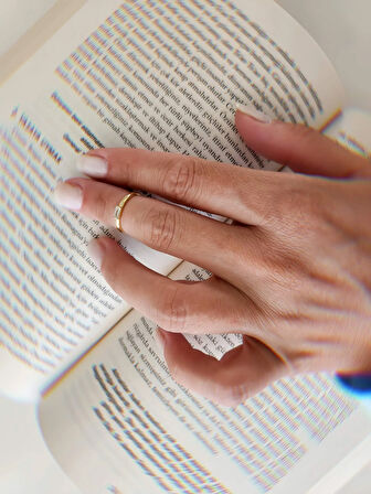 Zirkon Taşlı Eklem Kıkırdak Kemik Ayarlanabilir Model Gold Altın  Renkli Yüzük