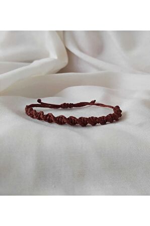 Kahverengi Burgu Arkadaş Bileklik - Friendship Makrome Bileklik