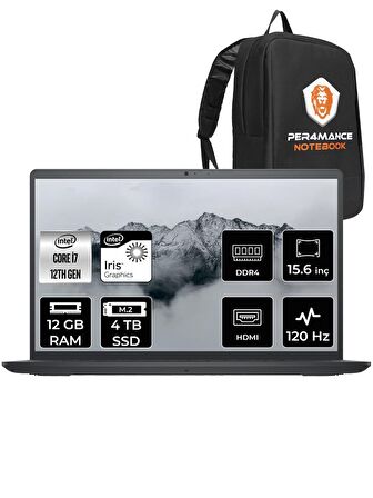 Dell Inspiron 3520 i7 1255U 12GB RAM 4TB SSD 15.6'' FHD FDOS I35201013U & PER4 ÇANTA