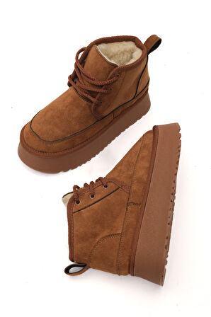 Ugy Taba (4.5 CM) İçi Kürklü Bağcıklı Günlük Kullanım Bot