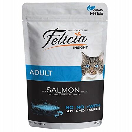Felicia Tahılsız Somon Balıklı Kedi Yaş Maması 12x85 Gr 