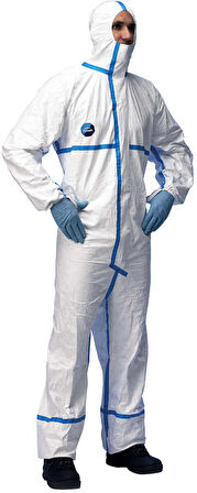 Dupont Tyvek 600 Plus CHA5 Başlıklı Koruma Tulumu