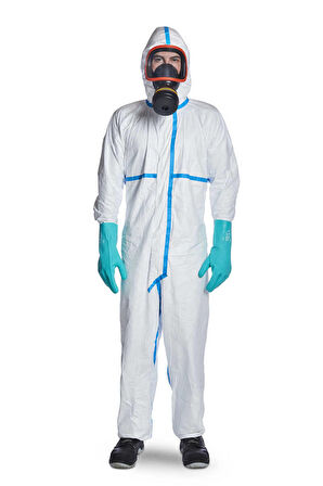 Dupont Tyvek 600 Plus CHA5 Başlıklı Koruma Tulumu