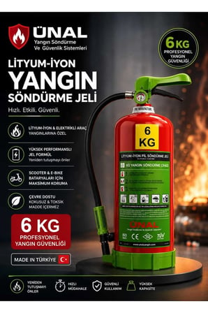 6 Litre Bioversal Elektrikli Araçlar ve Lityum-iyon Batarya (PİL, AKÜ) Yangın Söndürme