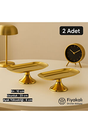 10x23 cm Ayaklı Kayık GOLD Sunumluk,Çerezlik,Kahvaltı Tabağı,Sunum tabağı,Kozmetik,Takı Tabağı