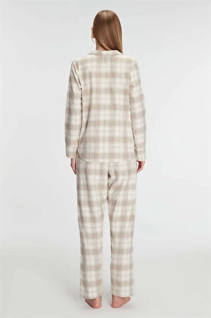 AmoraSecret AmoraSecret Pamuklu Uzun Kol Gömlek Pantolon Pijama Takımı