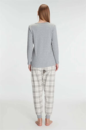 AmoraSecret Anıl Pamuklu Uzun Kol Pijama Takımı