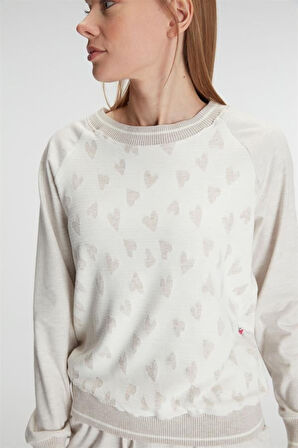 AmoraSecret AmoraSecret Uzun Kollu Sweatshirt Pantolon Takım Pijama Takımı